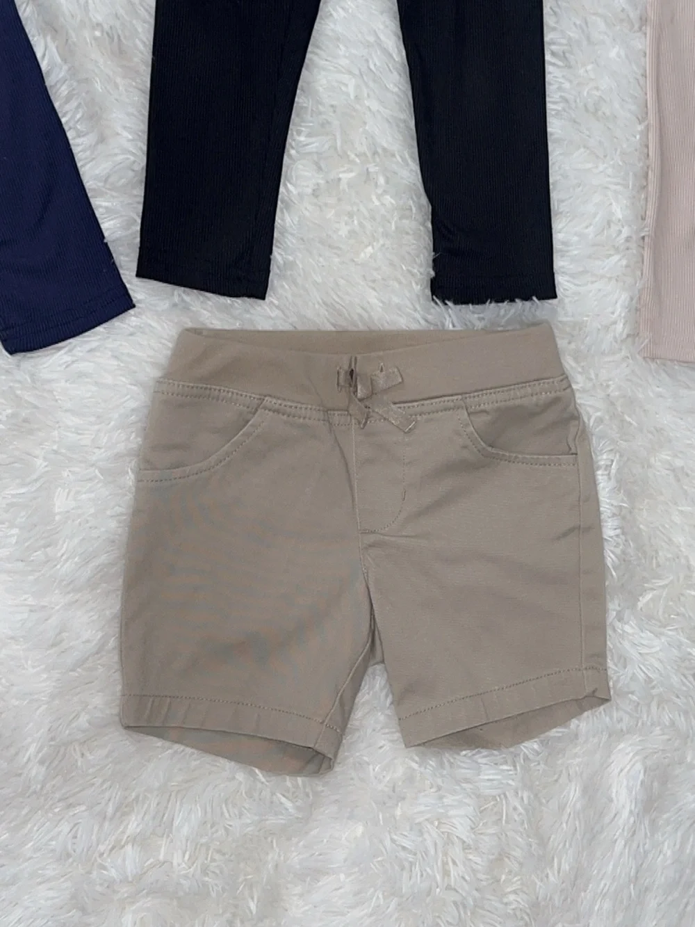 Girls' Cardigan & Pants Set - Burgundy, Navy, Black, Beige